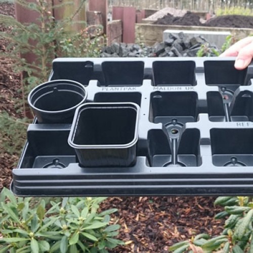9cm Black Plastic Plant Pots Packs Of 50 | ScotPlants Direct